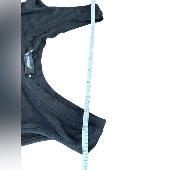 Tammy Tangs Black Polka Dot Mesh Midi Dress Sleeveless Layered Size M Y2K Sheer - Picture 5 of 11